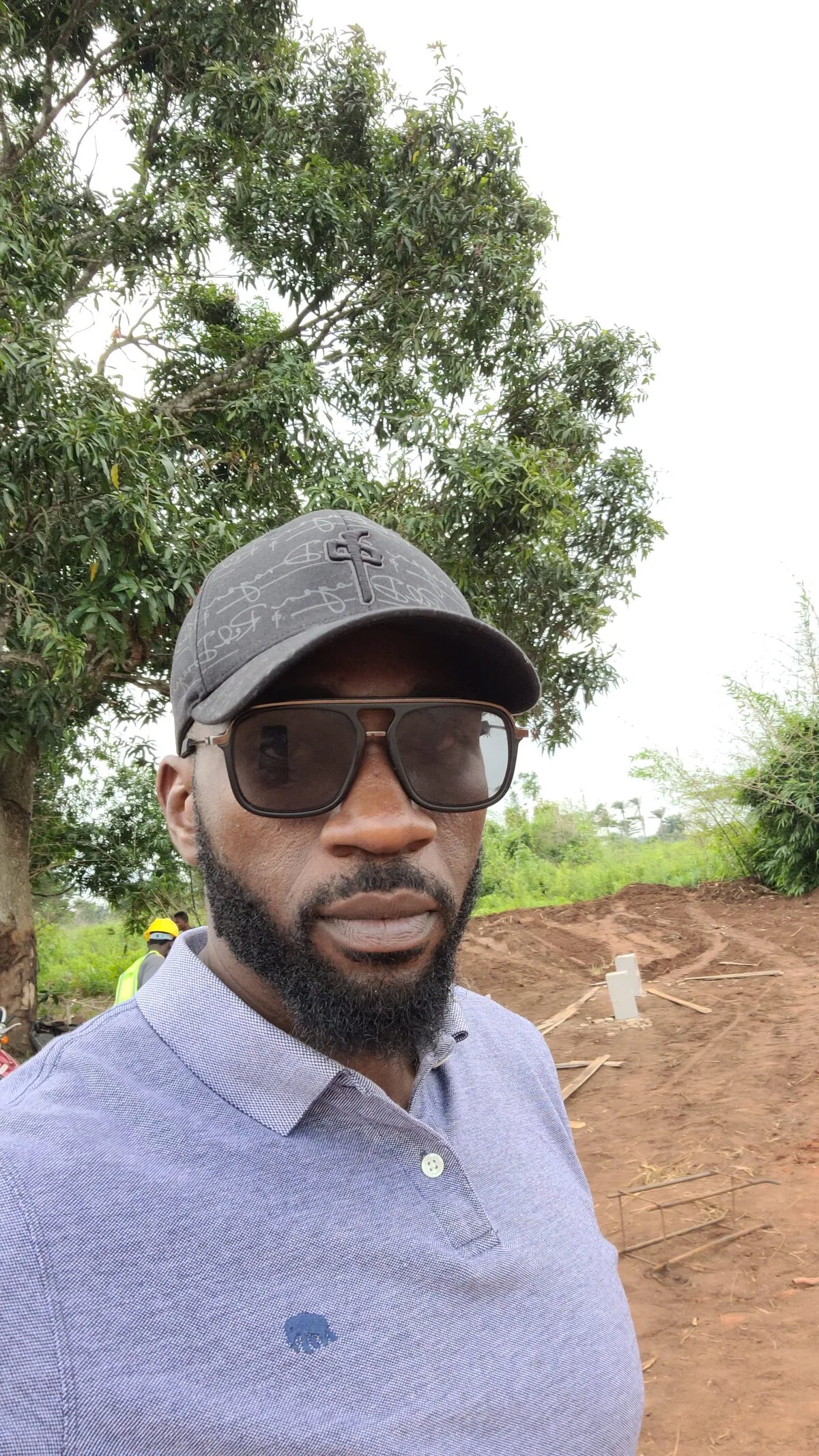 Nonso visiting a partner school site in Nigeria