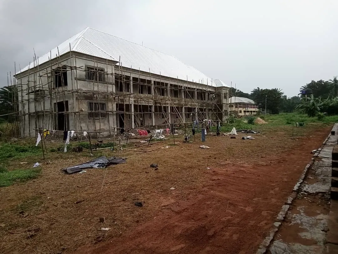 Hostel construction progress at the seminary